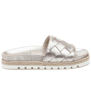 quilted footbed sandal