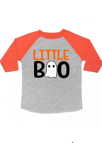 kids little boo raglan tee