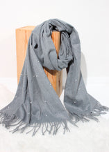 Load image into Gallery viewer, pearl trim scarf
