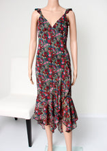 Load image into Gallery viewer, mesh floral midi dress
