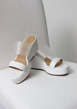 Load image into Gallery viewer, clear 2 strap wedge sandal
