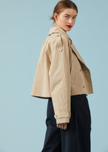 Load image into Gallery viewer, crop trench jacket
