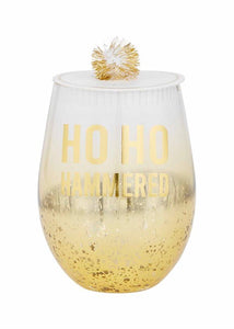 holiday wine glass