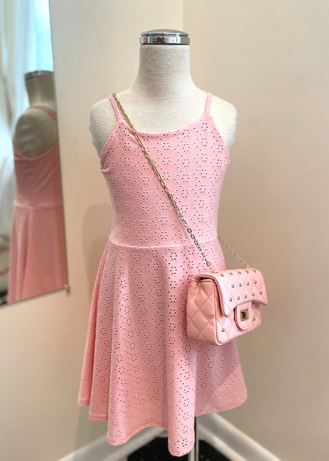 girls eyelet cami dress