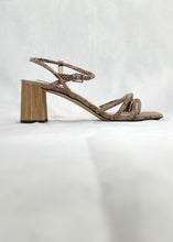 Load image into Gallery viewer, multi strap snakeprint sandal
