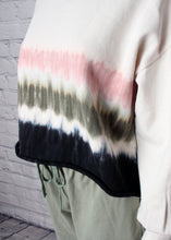 Load image into Gallery viewer, stripe tie dye crop sweatshirt
