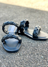 Load image into Gallery viewer, 2 braid strap flat sandal

