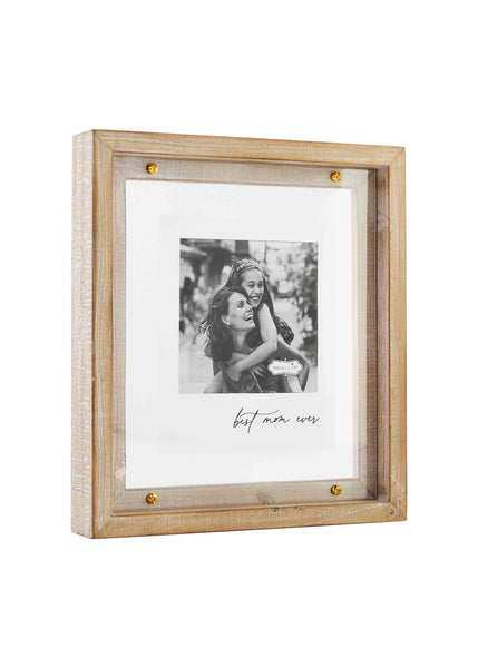 mom wood + brass frame