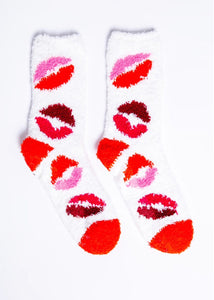 cozy socks - lips