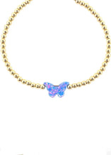 Load image into Gallery viewer, gold filled bracelet-bfly opal
