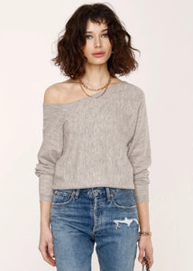 womens asymmetrical marled sweater