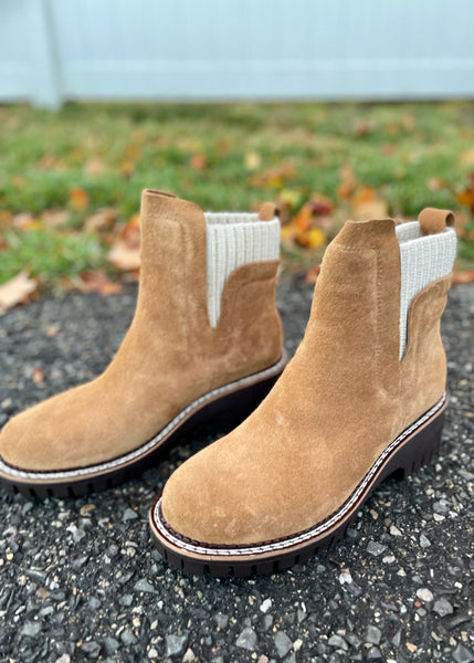 womens sock layer suede boot