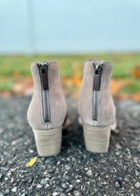 Load image into Gallery viewer, suede ankle bootie grey
