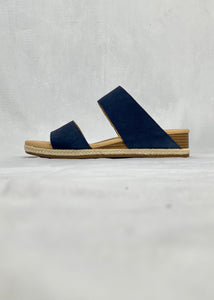 2 strap wedge slide sandal