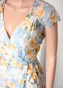 floral maxi wrap dress