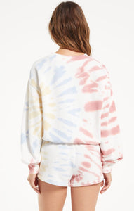 tie dye french terry pullover
