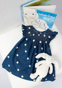 daisy denim dress for girls