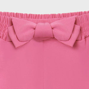 girls pink stripe tee & short set