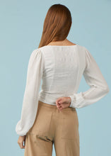 Load image into Gallery viewer, smock inset long sleeve top
