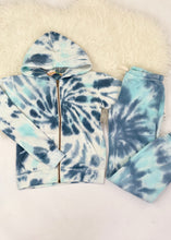 Load image into Gallery viewer, tween nautical tie dye zip hoodie

