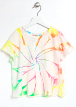 Load image into Gallery viewer, neon tie dye tee-girls
