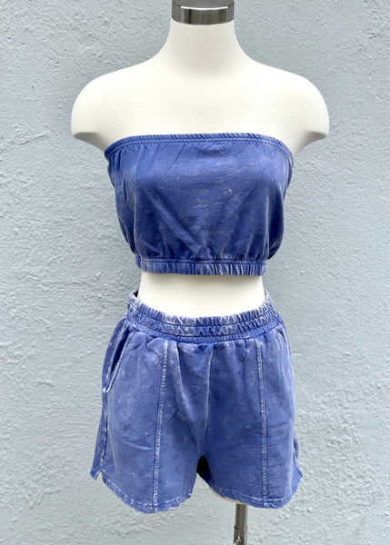 acid wash jersey shorts