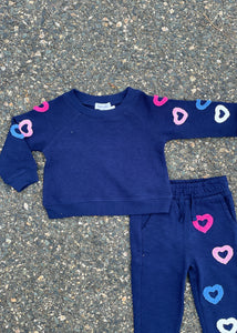 baby 2 piece jogger set - hearts