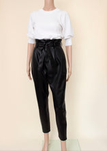 Load image into Gallery viewer, paperbag faux leather pant
