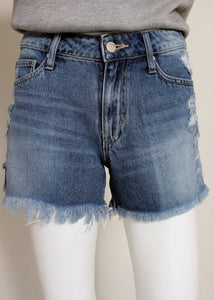 distressed denim shorts