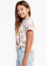 Load image into Gallery viewer, girls camo crew neck tee
