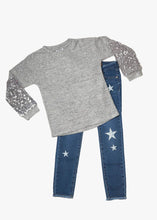Load image into Gallery viewer, girls sequin sleeve cozy top
