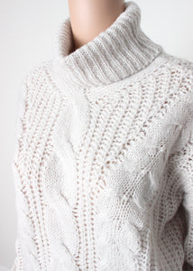 cable turtle neck sweater