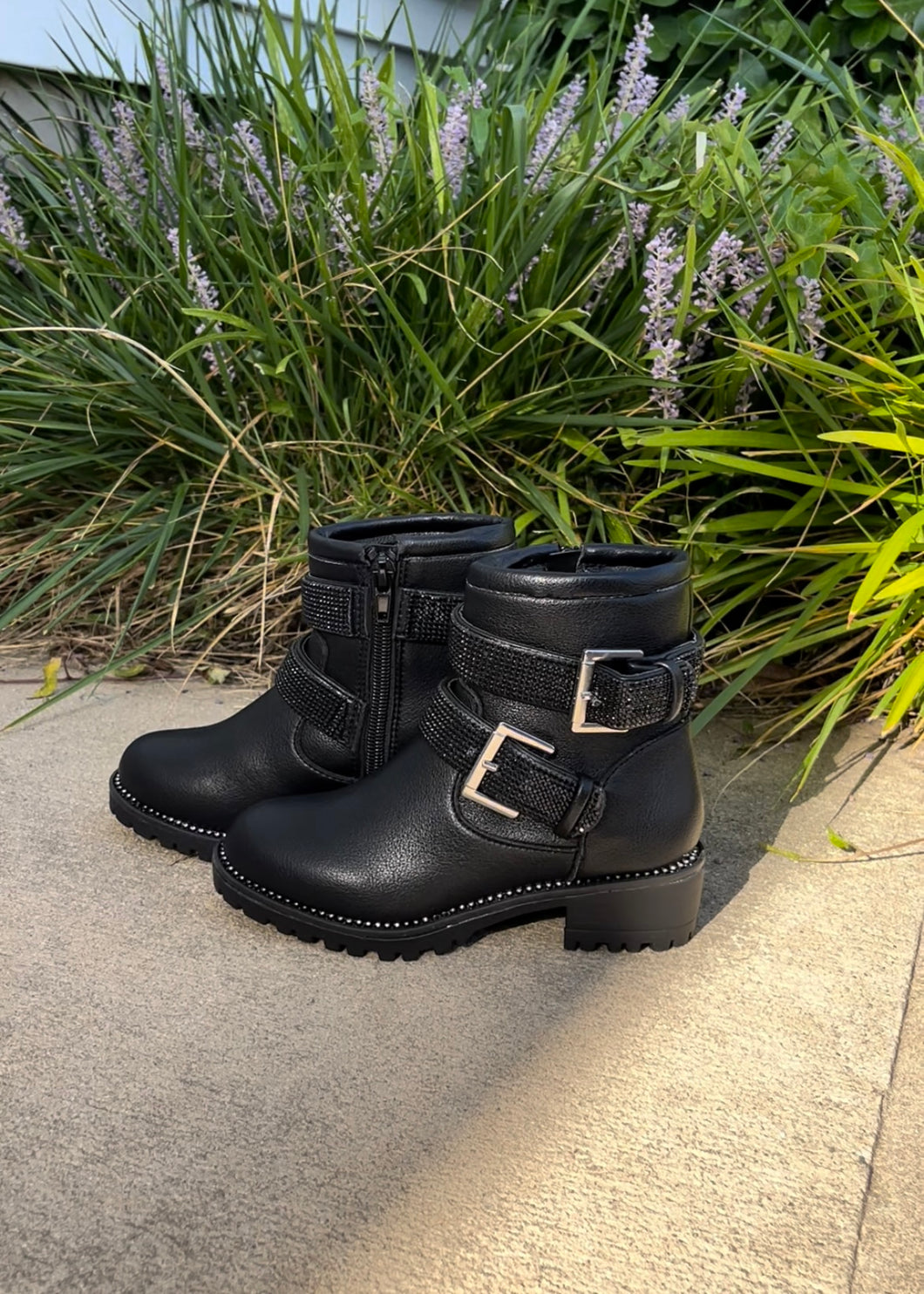 girls double buckle boot