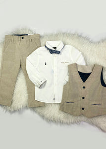 boys linen vest