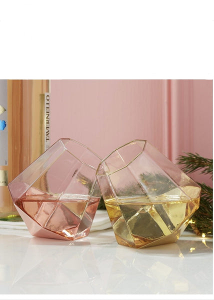 diamond shaped glass