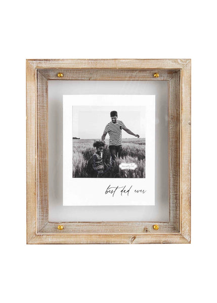 dad wood + brass frame