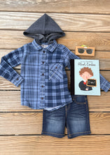 Load image into Gallery viewer, boys hoodie plaid shirt
