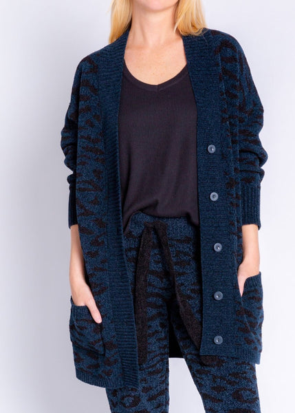 knit chenille print jogger