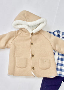 baby fleece lined hooded coat