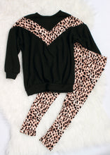 Load image into Gallery viewer, girls cozy leopard chevron top
