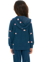 Load image into Gallery viewer, girls rosebud zip hoodie
