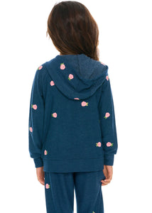 girls rosebud zip hoodie