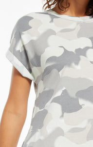 french terry dress - brushed camo