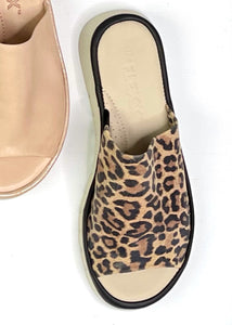 slide sandal-leopard
