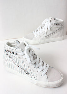 high top sneaker with studs