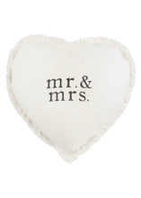 Load image into Gallery viewer, mr &amp; mrs heart pillow
