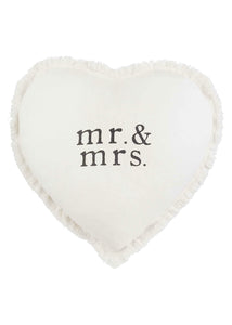 mr & mrs heart pillow