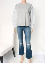 Load image into Gallery viewer, stripe sleeve combo sweater
