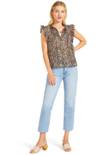 Load image into Gallery viewer, sleeveless ruffle floral blouse
