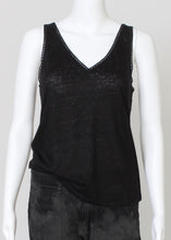 Load image into Gallery viewer, crochet trim v neck tank
